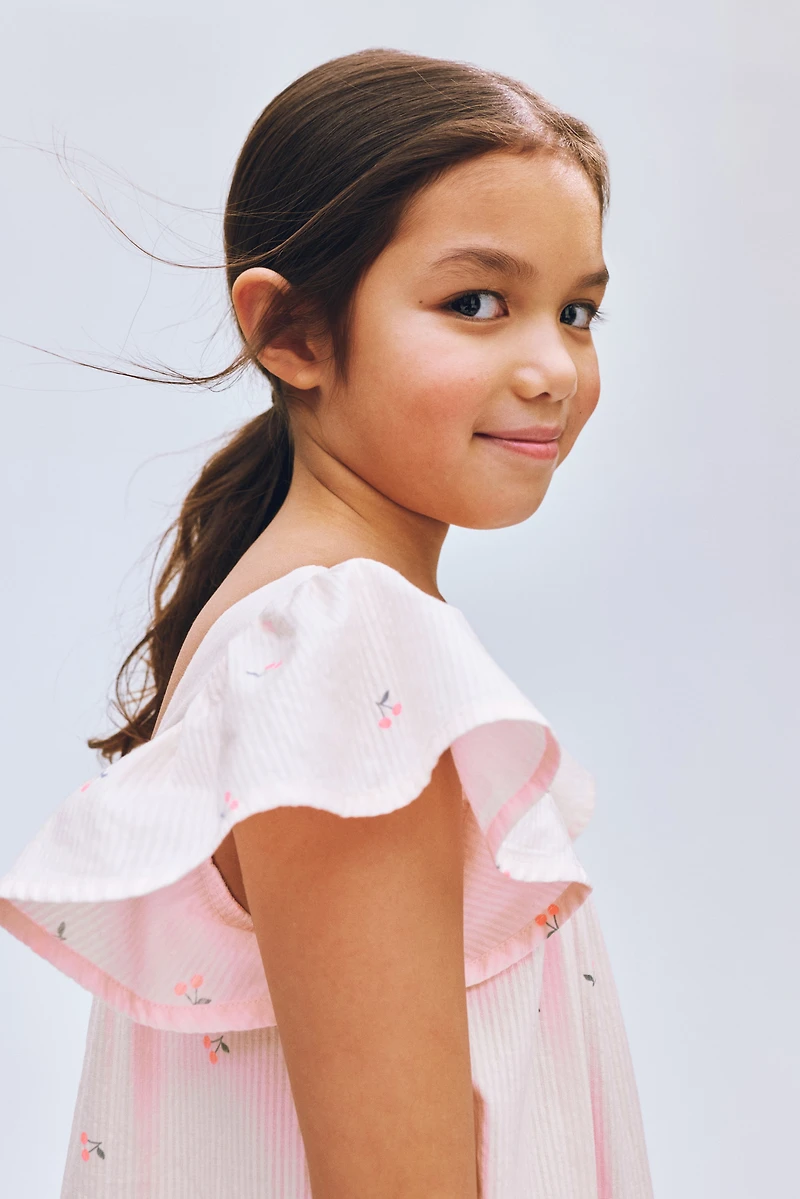 Robe évasée en coton