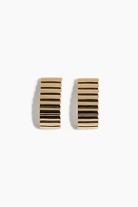 Fluted Two-Tone Earrings