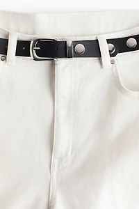 Belted Bootcut Pants