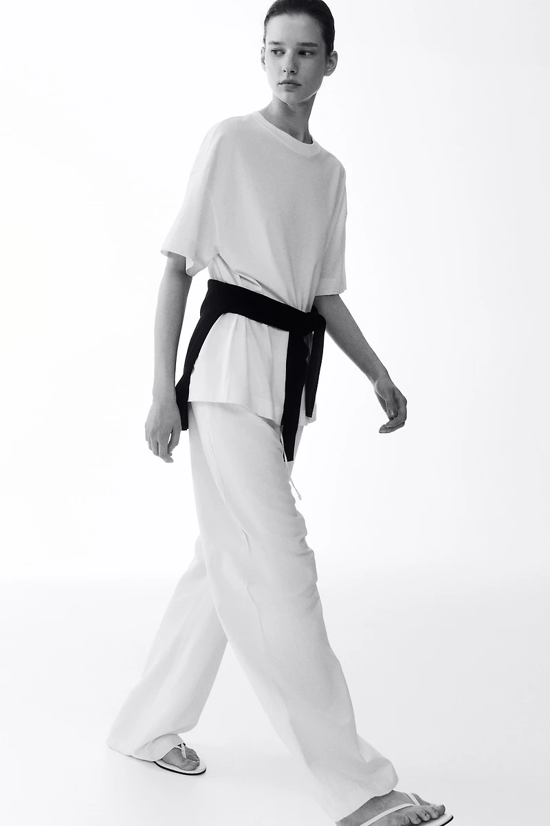 Pantalon en lin mélangé