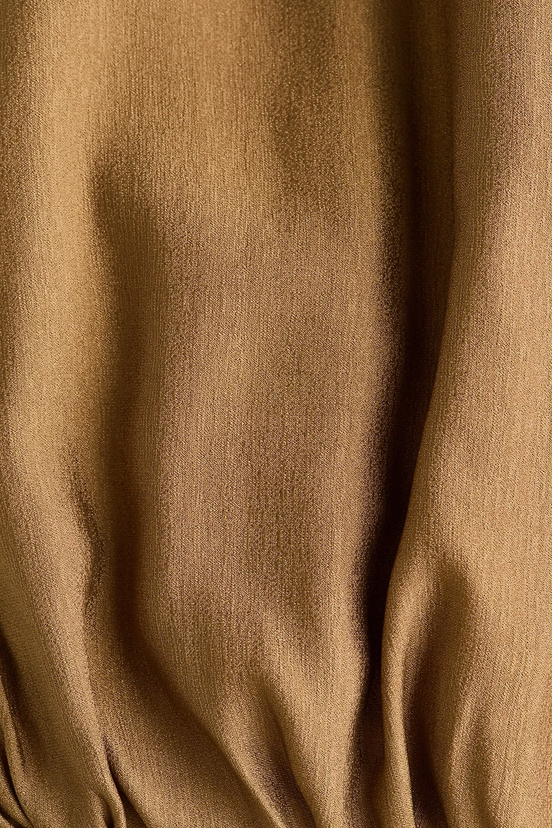 Twist-Detail Bubble-Hem Top