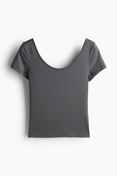 Microfiber Scoop-neck Top