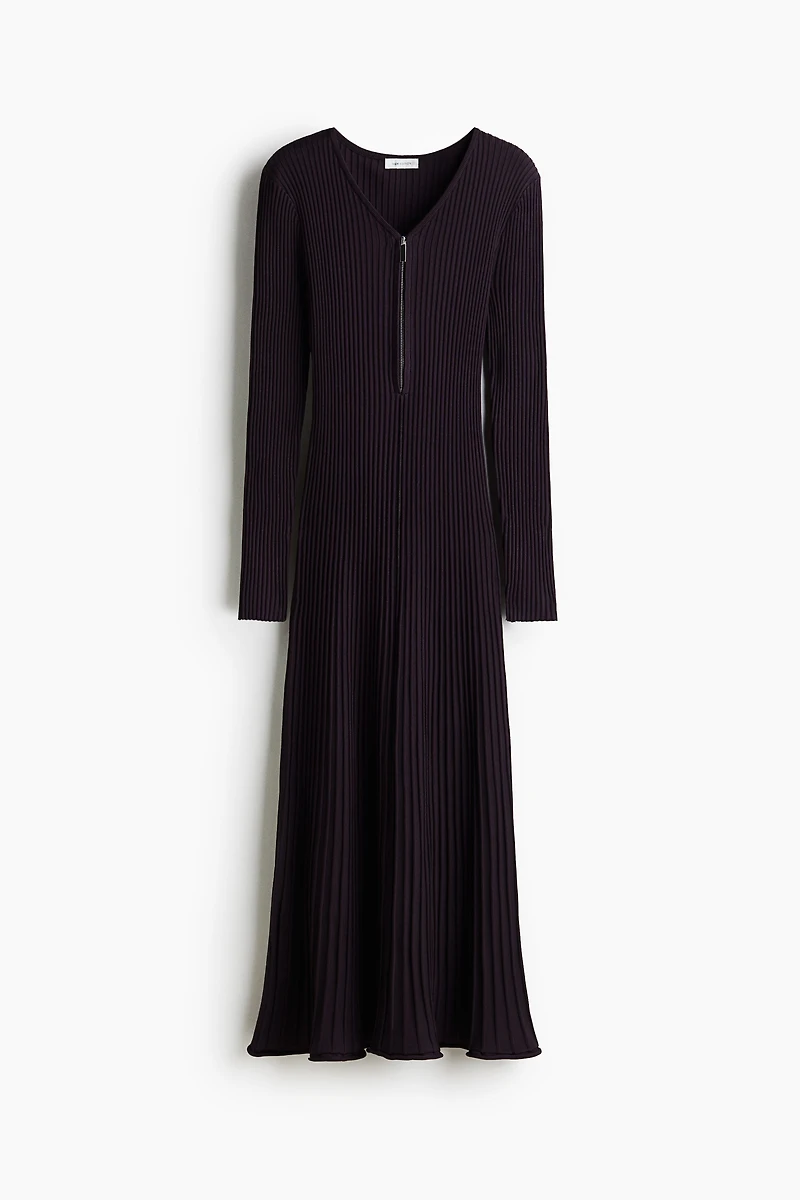 Robe en tricot côtelé