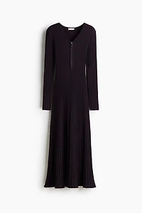 Robe en tricot côtelé