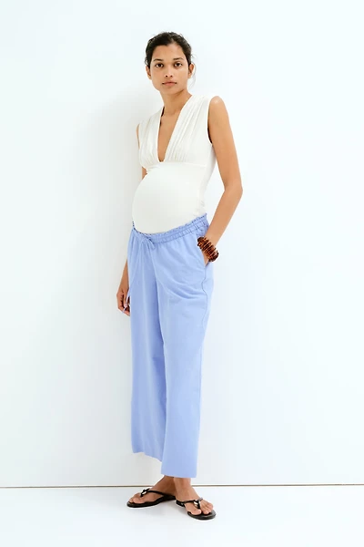 MAMA Before & After Linen-Blend Pants