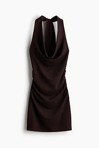 Robe drapée à dos dénudé