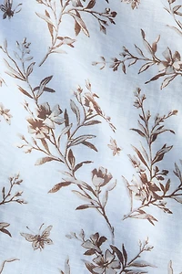 Robe épaules dénudées en lin mélangé
