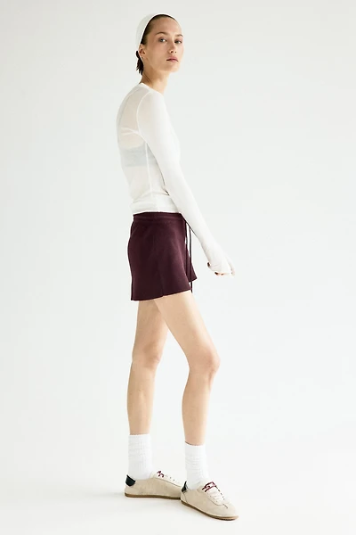 Fine-Knit Drawstring Shorts