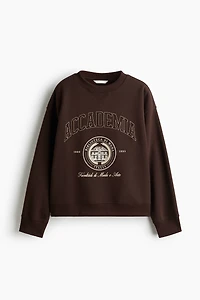 Sweatshirt with Text Motif