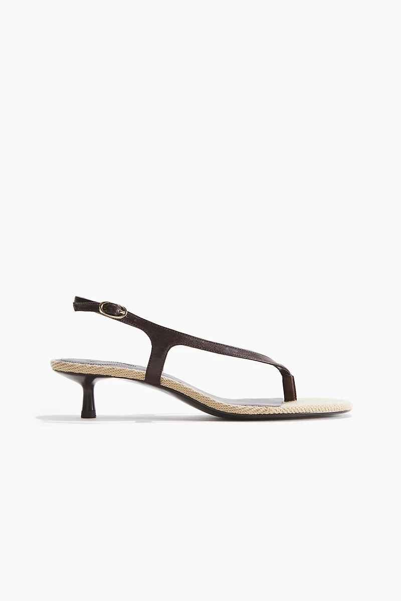 Sandales à talon bobine