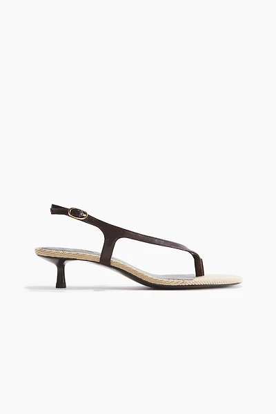 Sandales à talon bobine