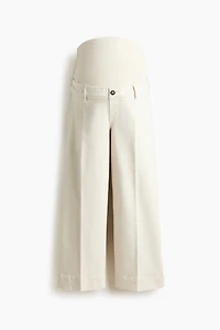 MAMA Wide-Leg High-Waist Ankle Jeans