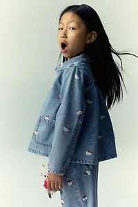 Printed Cotton Denim Jacket