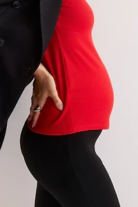MAMA Ribbed Jersey Top