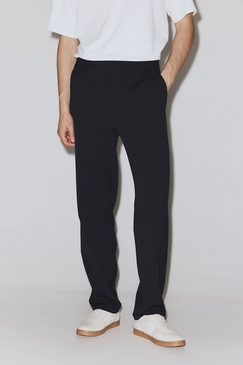 Four-Way Stretch Regular-Fit Pull-On Pants