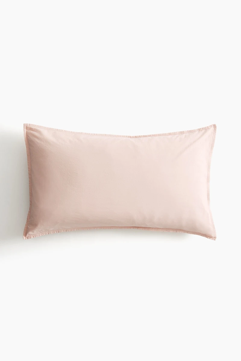 Taie d'oreiller en coton lavé