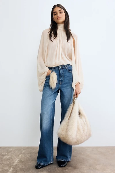 Jean ample taille très haute