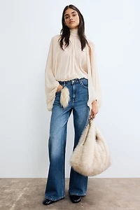 Jean ample taille très haute