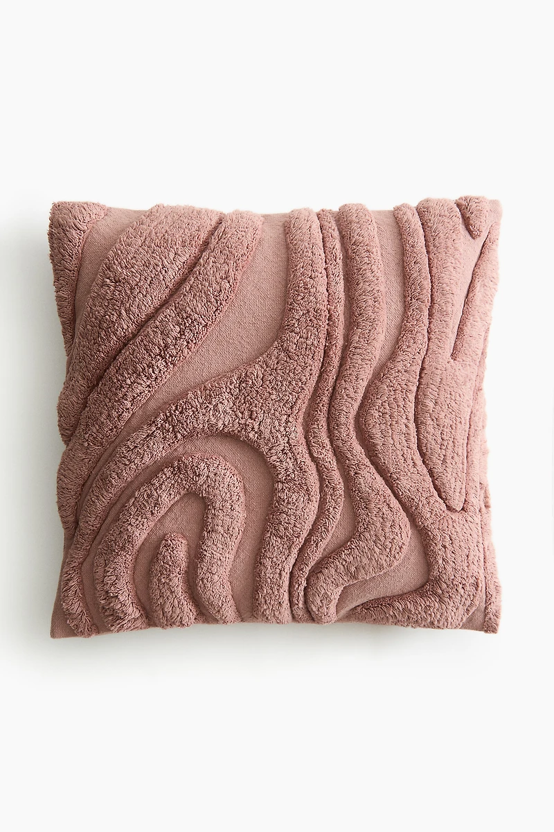 Housse de coussin en coton à motif