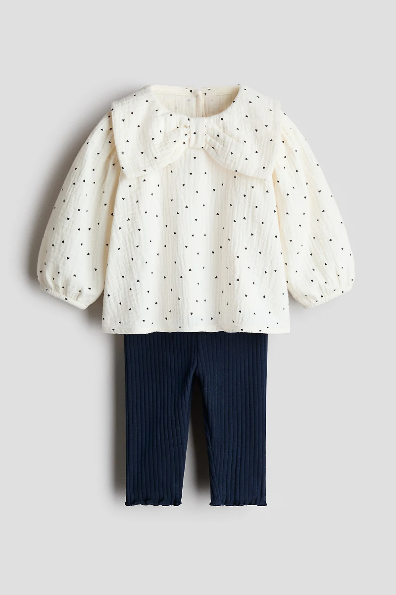 Ensemble 2 pièces avec blouse et legging