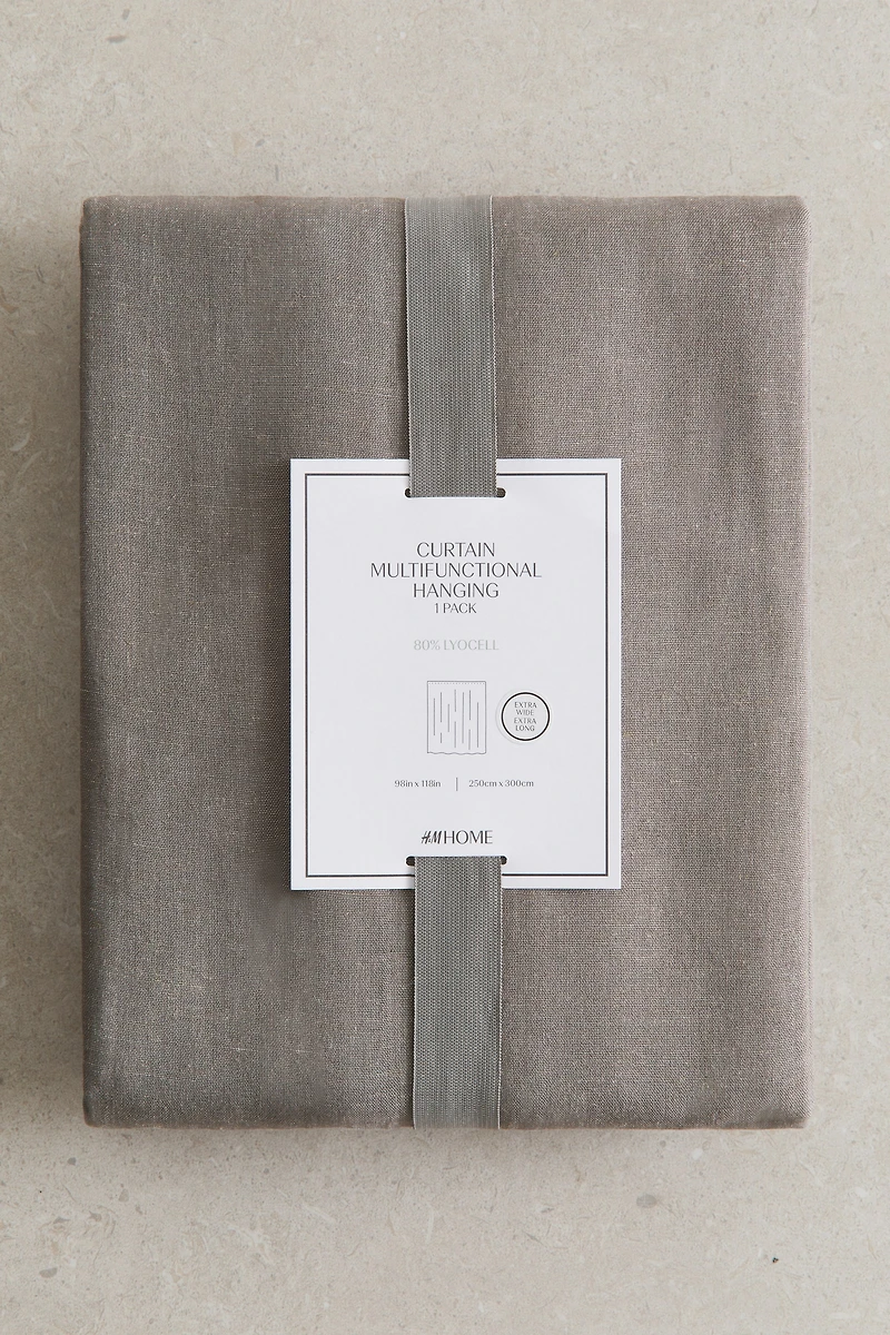 One-pack Long and Wide Lyocell-Blend Curtain Panel