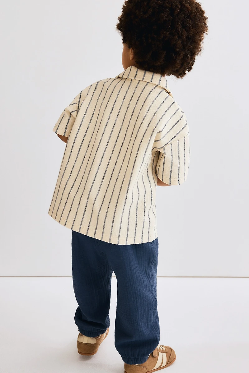 Lot de 2 pantalons en mousseline coton