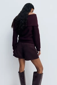 Off-the-Shoulder Sweater