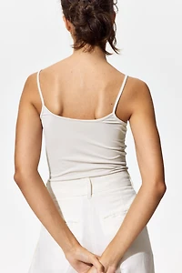 Haut en microfibre avec bretelles fines