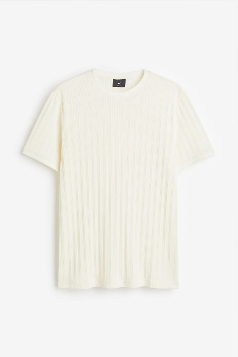Regular Fit Pointelle-knit T-shirt