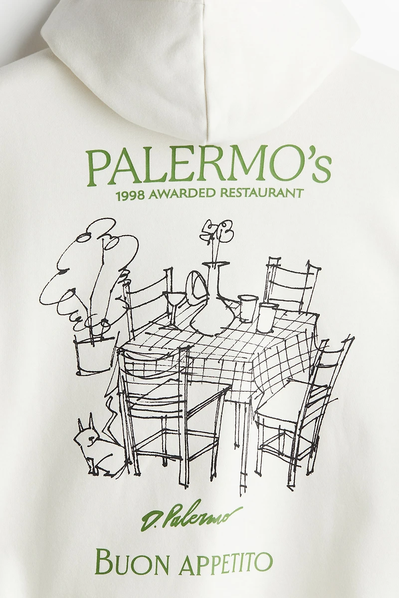 Chandail à capuchon imprimé Coupe Flottante