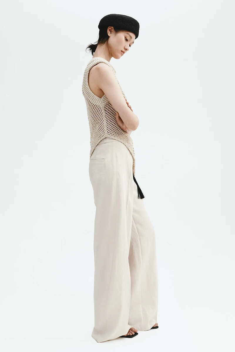 Pantalon chic à jambes larges