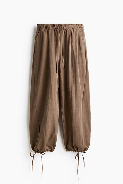 Tie-Detail Balloon-Leg Pants