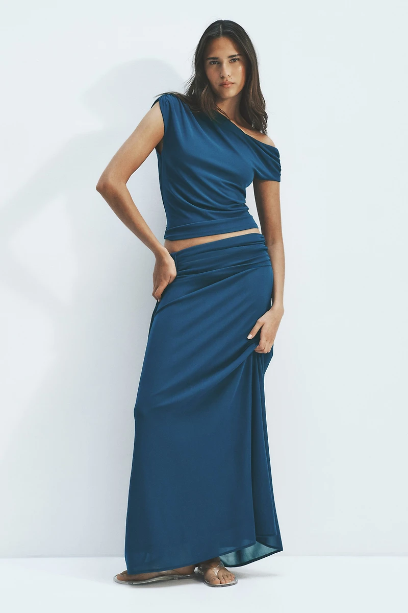 Haut asymétrique à effet drapé