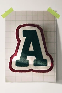 Letter-Shaped Corduroy Cushion