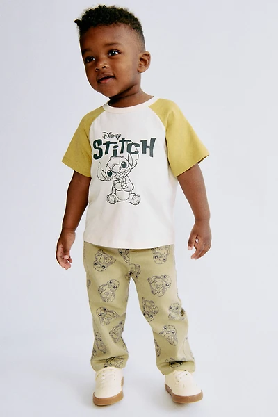 Printed Twill Pants
