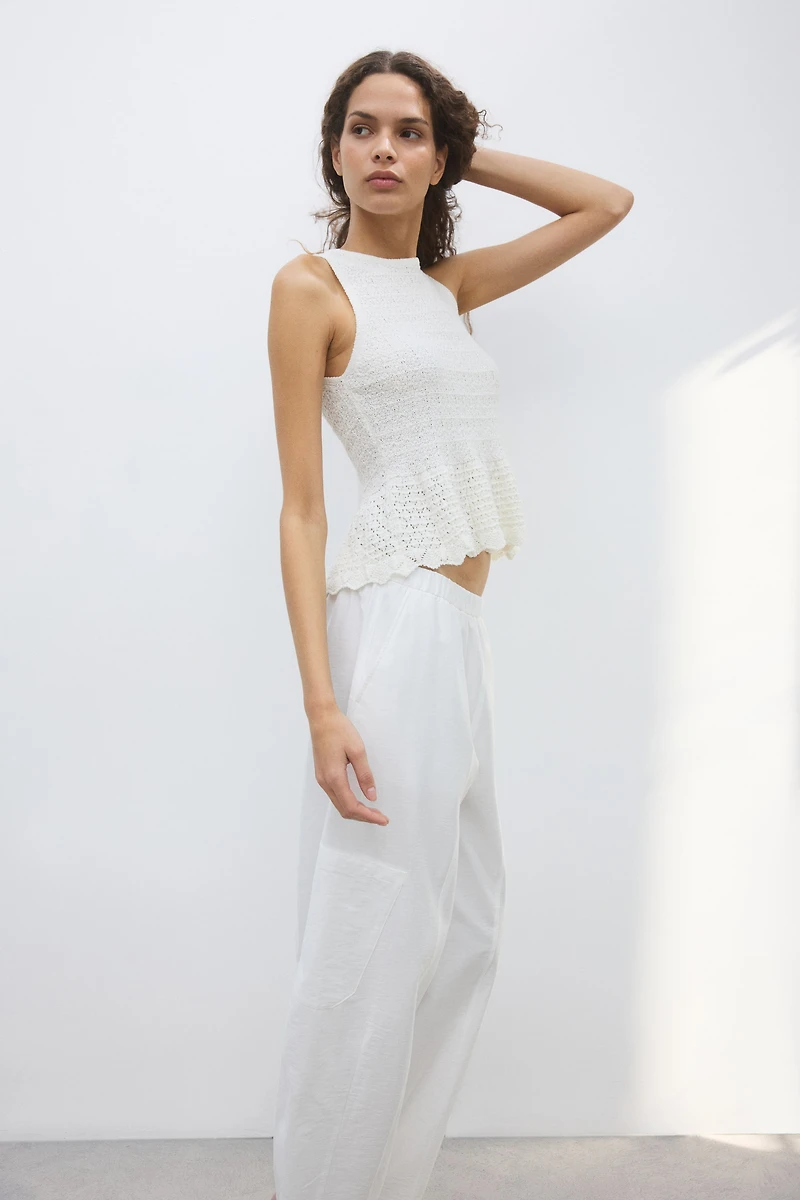 Balloon-Leg Cargo Pants