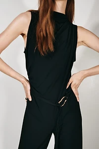 Combinaison pantalon à effet drapé