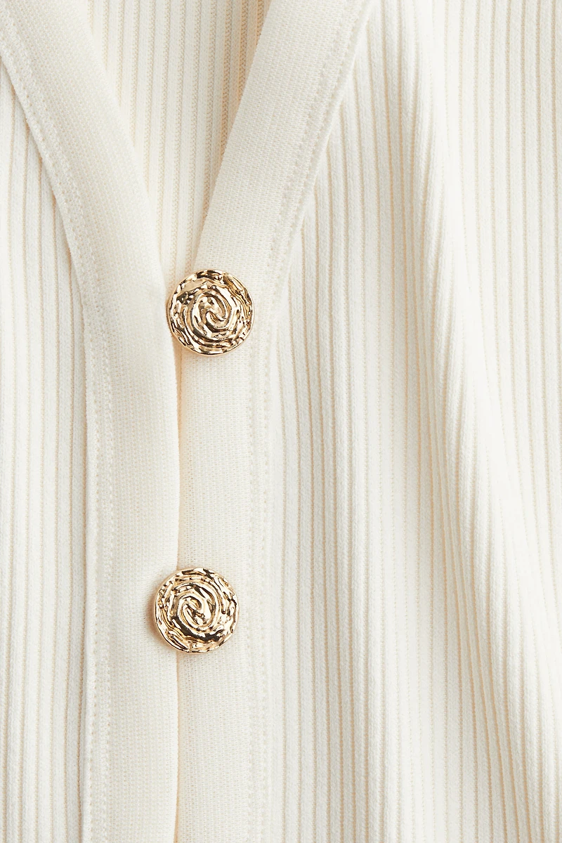 Gilet sans manches en tricot côtelé