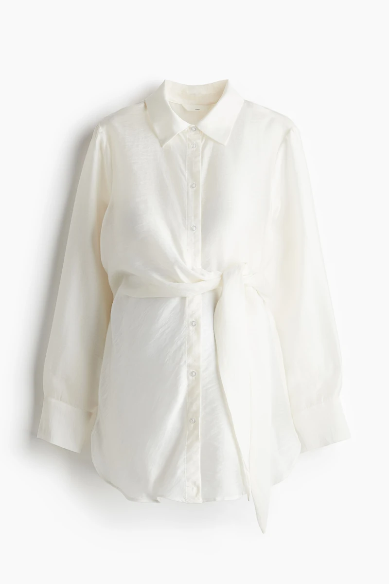 MAMA Before & After Tie-Detail Shirt