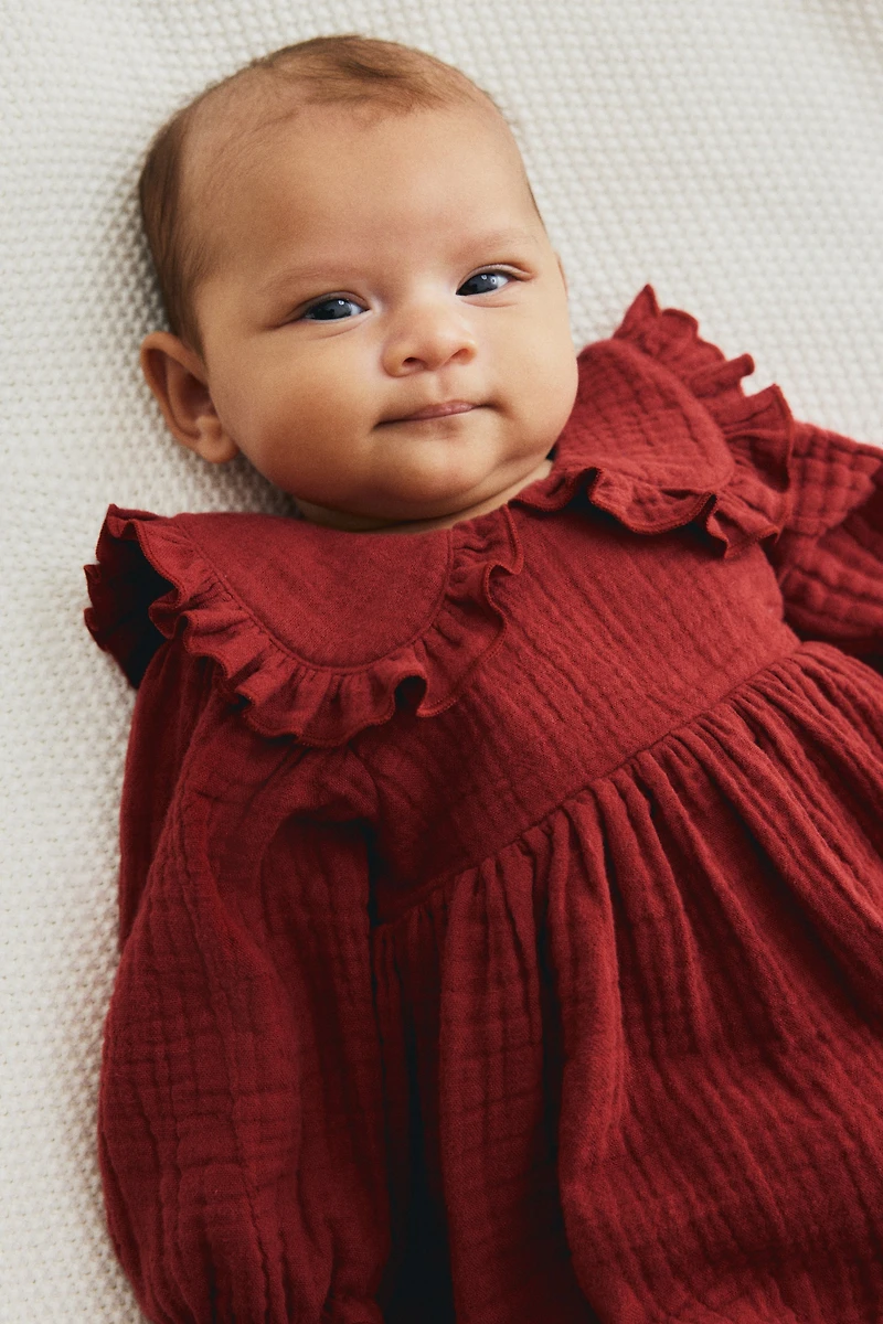 Cotton Muslin Bodysuit Dress