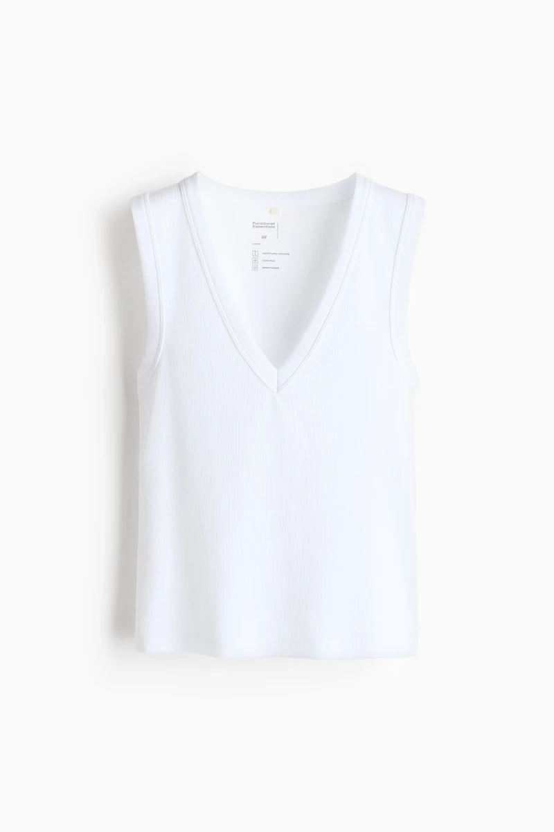 Camisole côtelée rafraîchissante ajustée