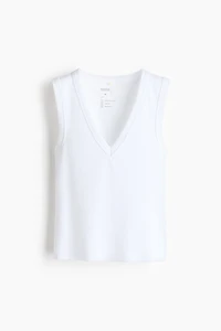 Camisole côtelée rafraîchissante ajustée