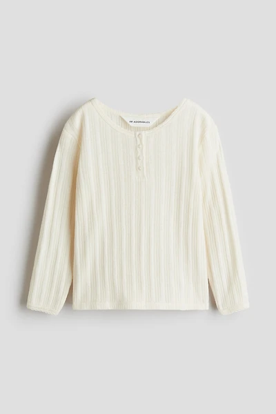 Pointelle-Knit Top