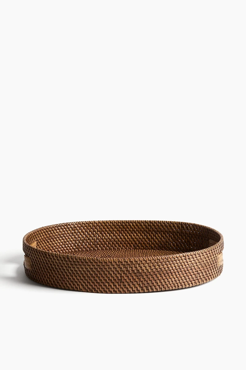 Oval Rattan Tray