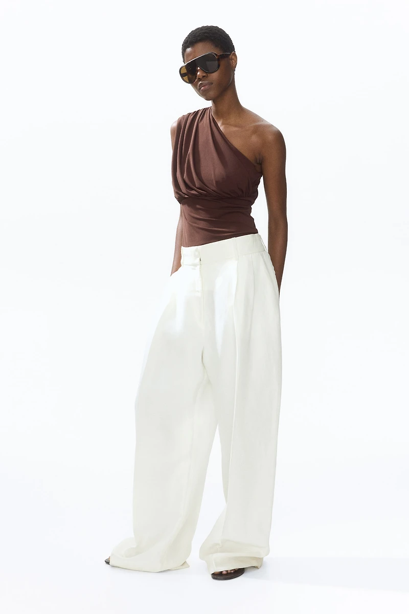 Draped One-Shoulder Top