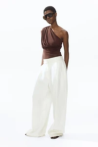 Draped One-Shoulder Top