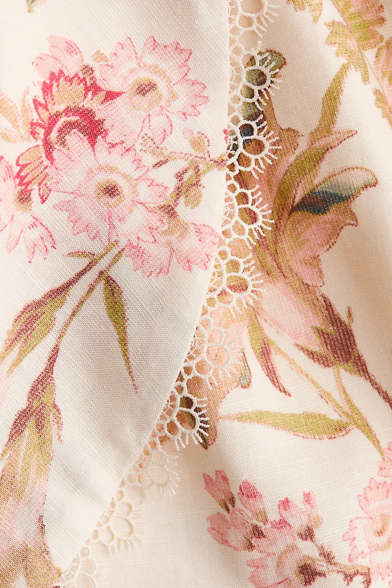 Sleeveless Linen-Blend Top