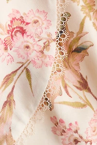 Sleeveless Linen-Blend Top