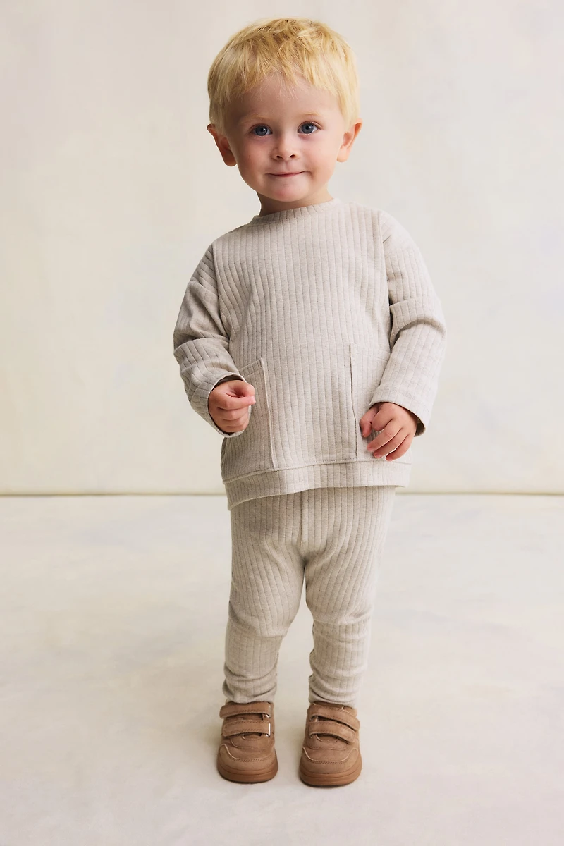 2-Piece Ribbed Cotton Set