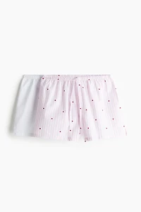 2-pack Cotton Poplin Pajama Shorts
